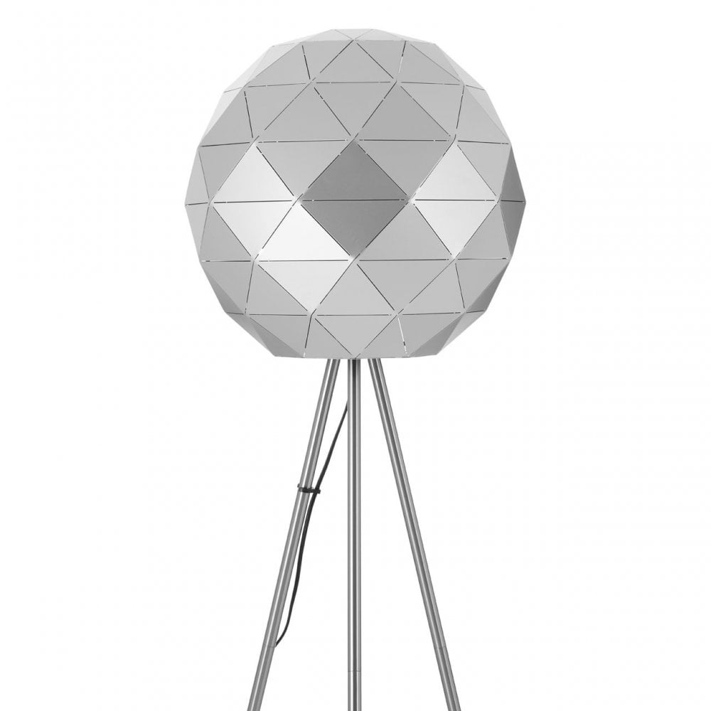 Geoi Silver Finish Floor Lamp Silver