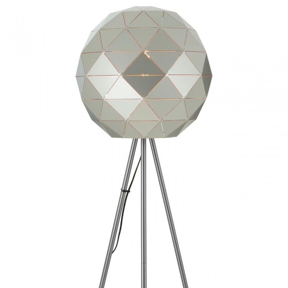 Geoi Silver Finish Floor Lamp Silver