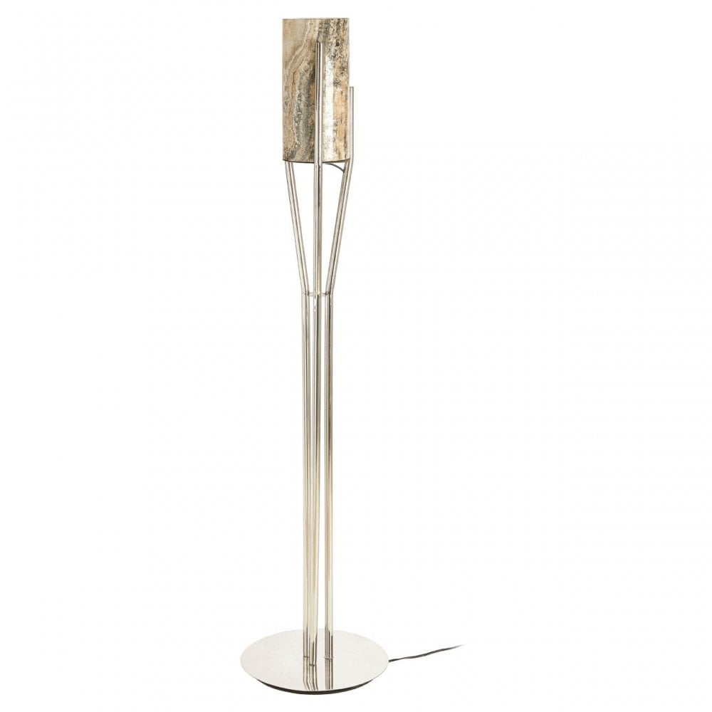 Artefacto Onyx Stone Floor Lamp Silver