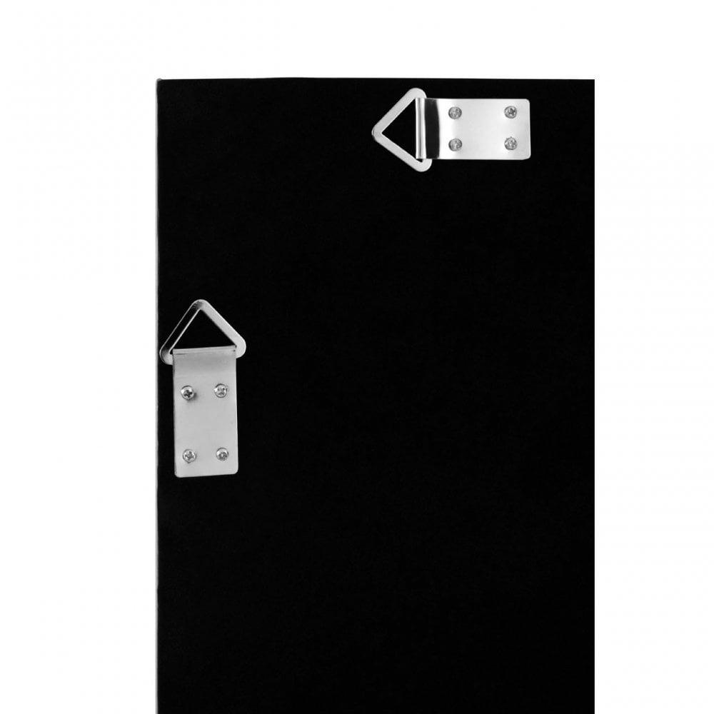 Grey Flat Wood Wall Mirror Grey