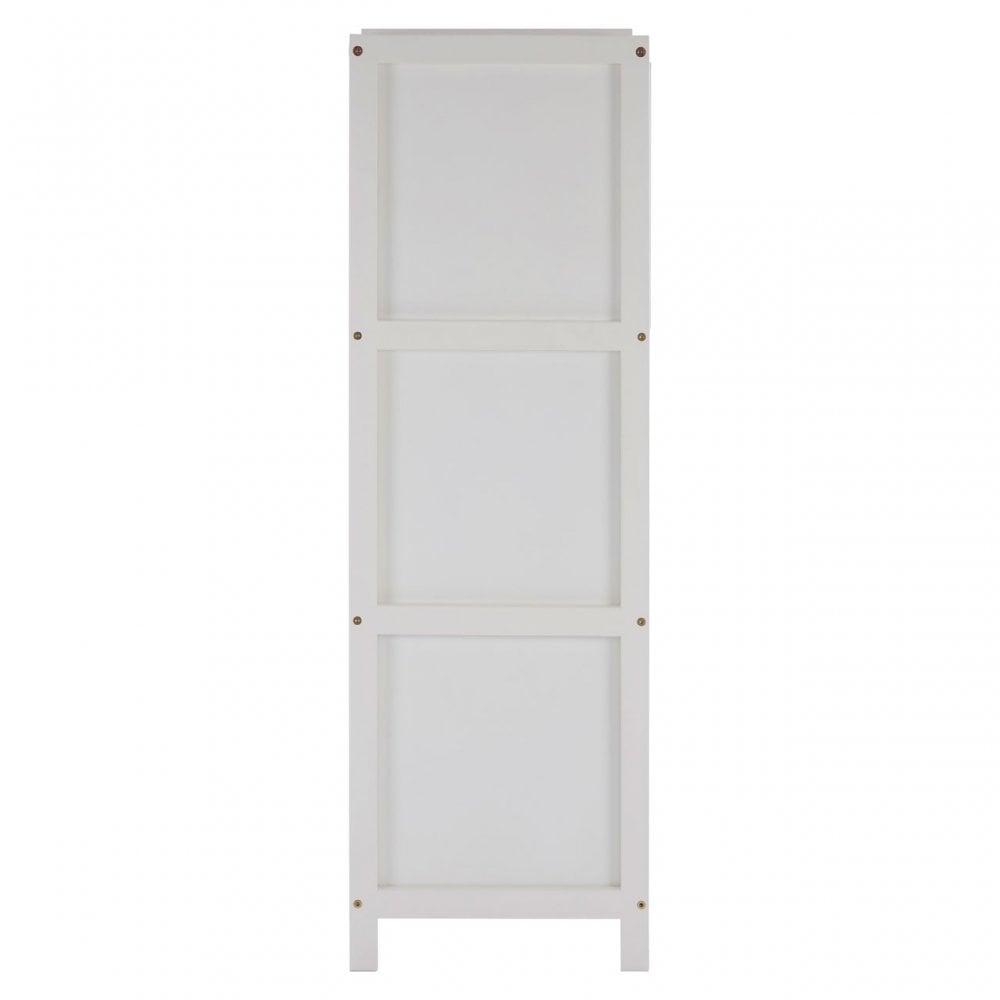 3 Drawer Rustic Bathroom Shelf Unit White