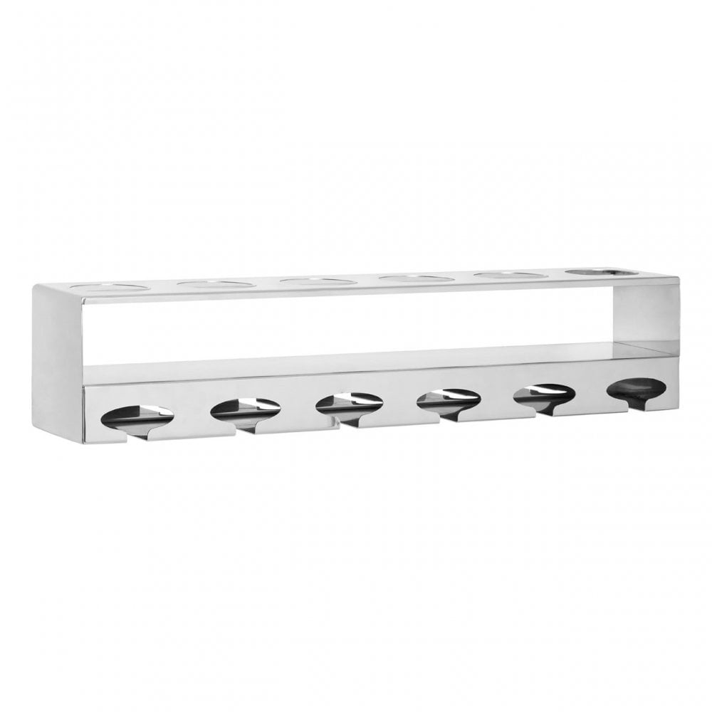 Donal 6 Bottle Silver Finish Wine Rack Silver