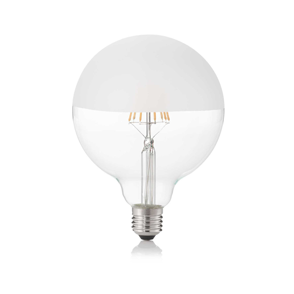E27 Globe D125 8W 3000K CRI80 Half Satin Finish Bulb