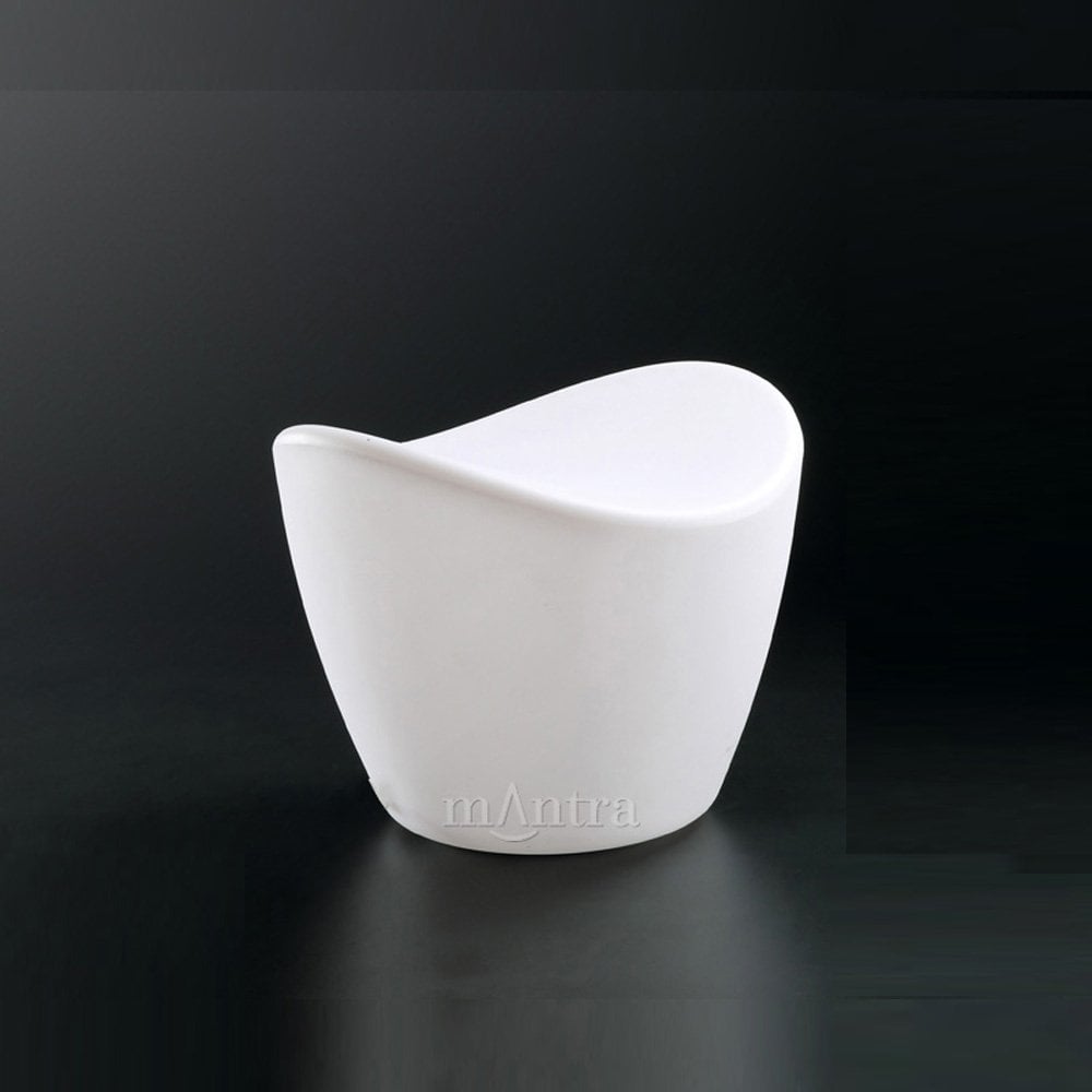 Sleek Opal White Rechargeable LED Stool with RGB Illumination, IP65 Outdoor Rating, 120lm, and 2-Year Warranty