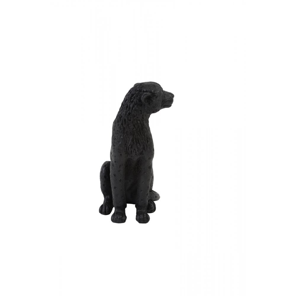 Elegant Black Cheetah Ornament - 10.5cm