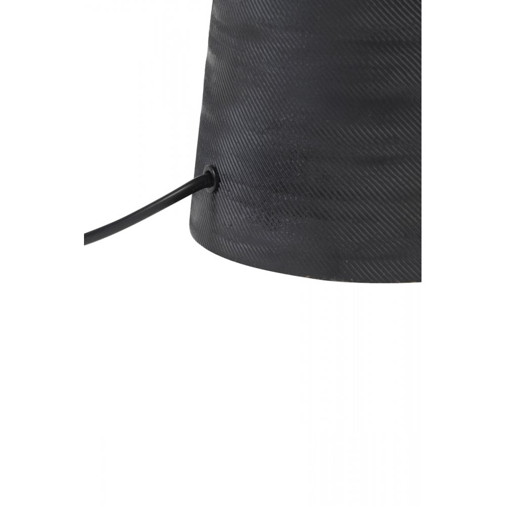 Elegant Lilou Matte Black Round Metal Lamp Base 18x28cm