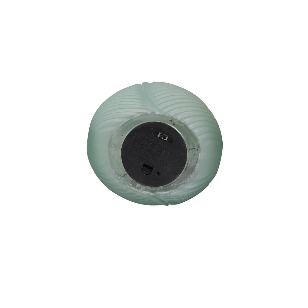 Leaf Collection Blue Glass LED Table Lamp, 15cm in Height