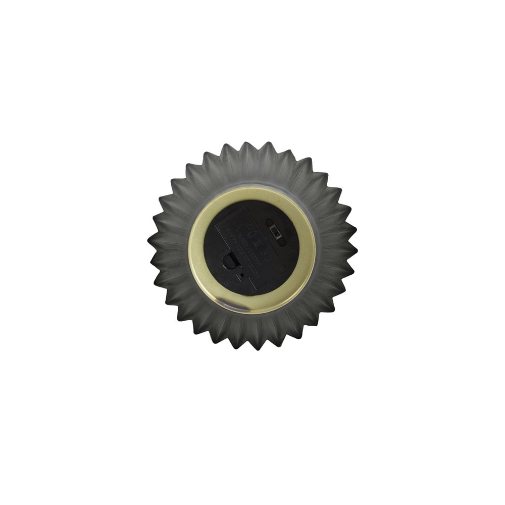 Ivory Olive Green Glass LED Table Lamp, 15x27cm, Battery Powered