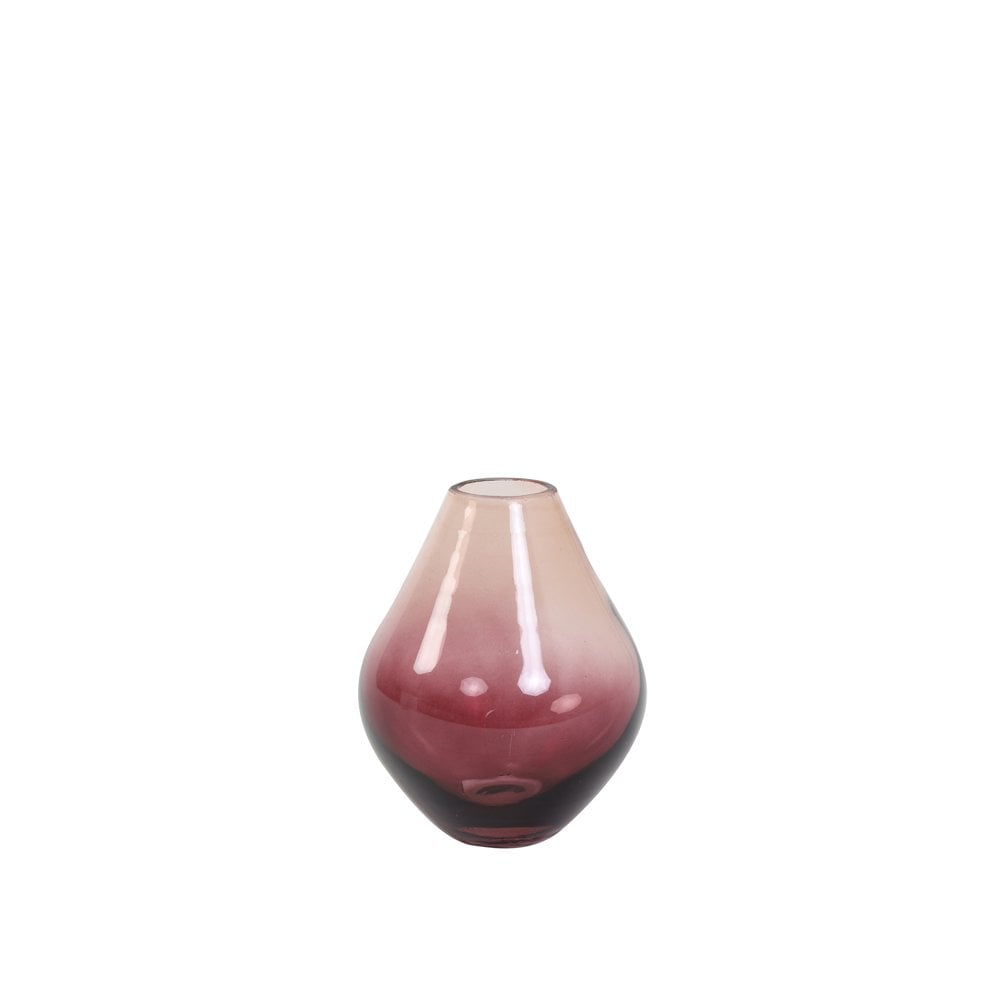 Blush Glass Lewon Vase - 16cm Round Elegance