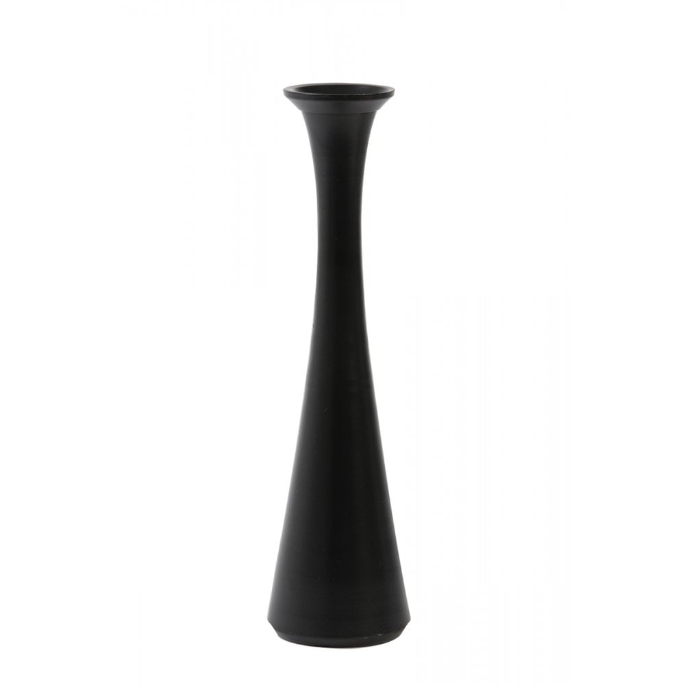 Matte Black Lorente Cylindrical Vase - 30cm