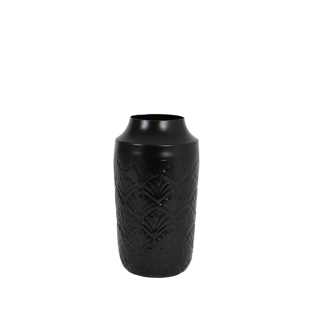 Eriksen Matte Black Metal Vase 14x28cm
