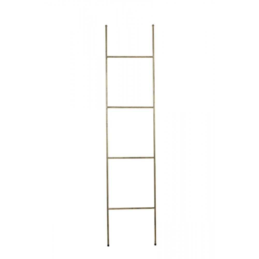 Elegant Metal Ladder Decor in Brass Finish - 40x2x180cm