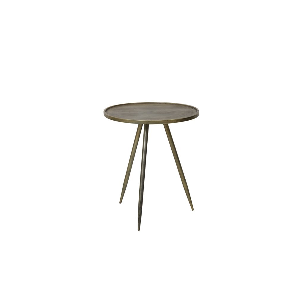 Antique Gold Round Metal Side Table 51x60cm