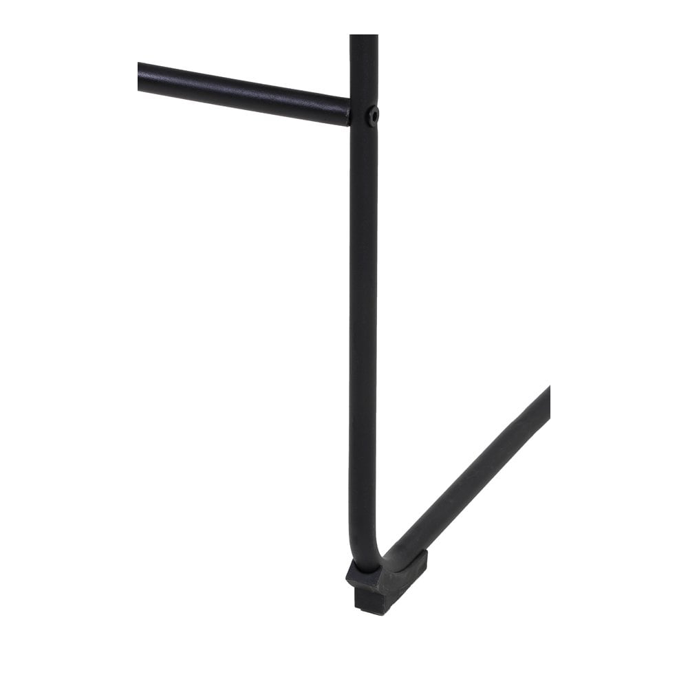 Jeddo Black Textile Tall Bar Stool - 56x46x98cm