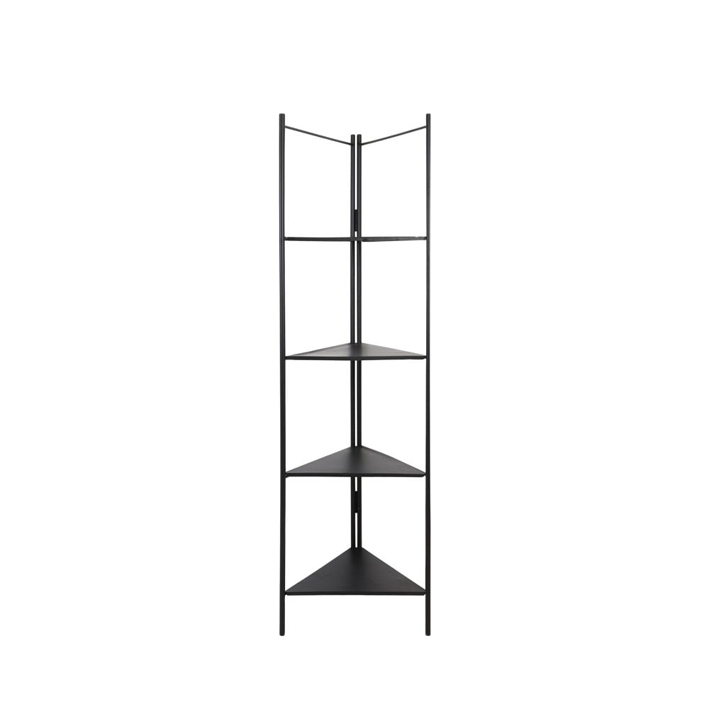 Sleek Black Metal Display Cabinet 58.5x41x200cm