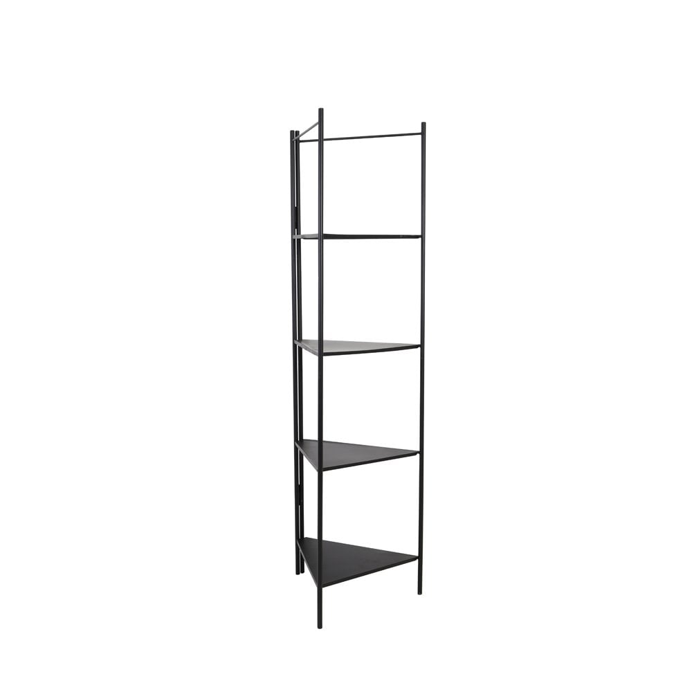Sleek Black Metal Display Cabinet 58.5x41x200cm