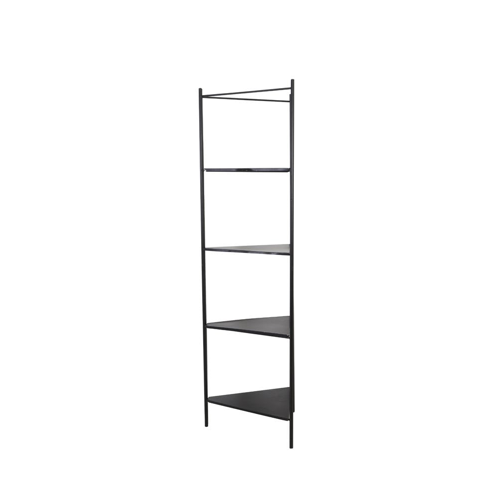 Sleek Black Metal Display Cabinet 58.5x41x200cm