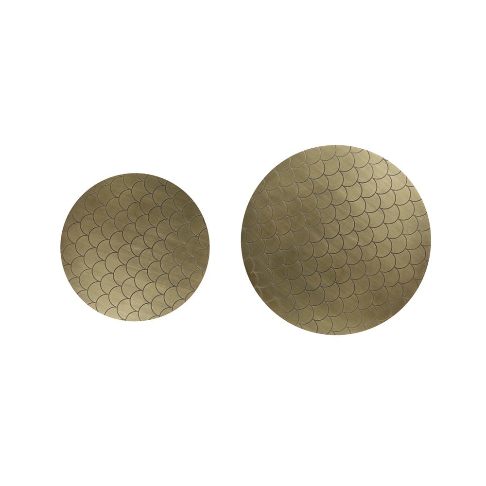 Antique Bronze Round Side Table Set - Waku Collection (35cm & 45cm)