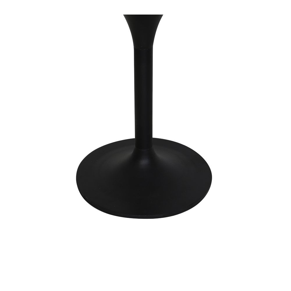 Round Acacia Dining Table with Black Base 140cm