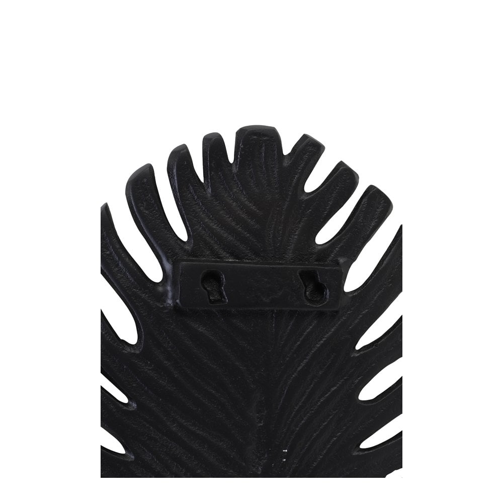 Black Metal Leaf Decorative Wall Art 32x40cm