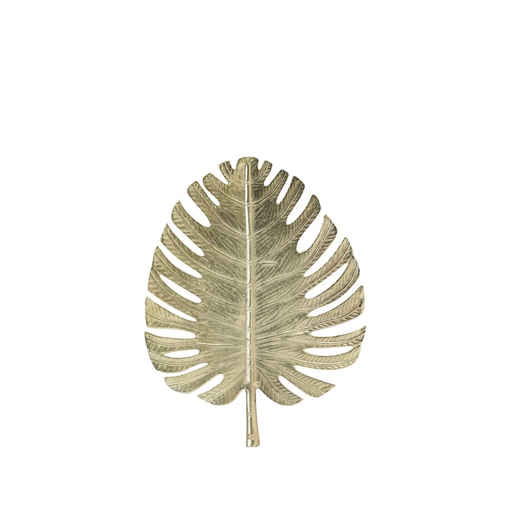 Golden Leaf Metal Wall Art - 32x40cm Home Decor Ornament