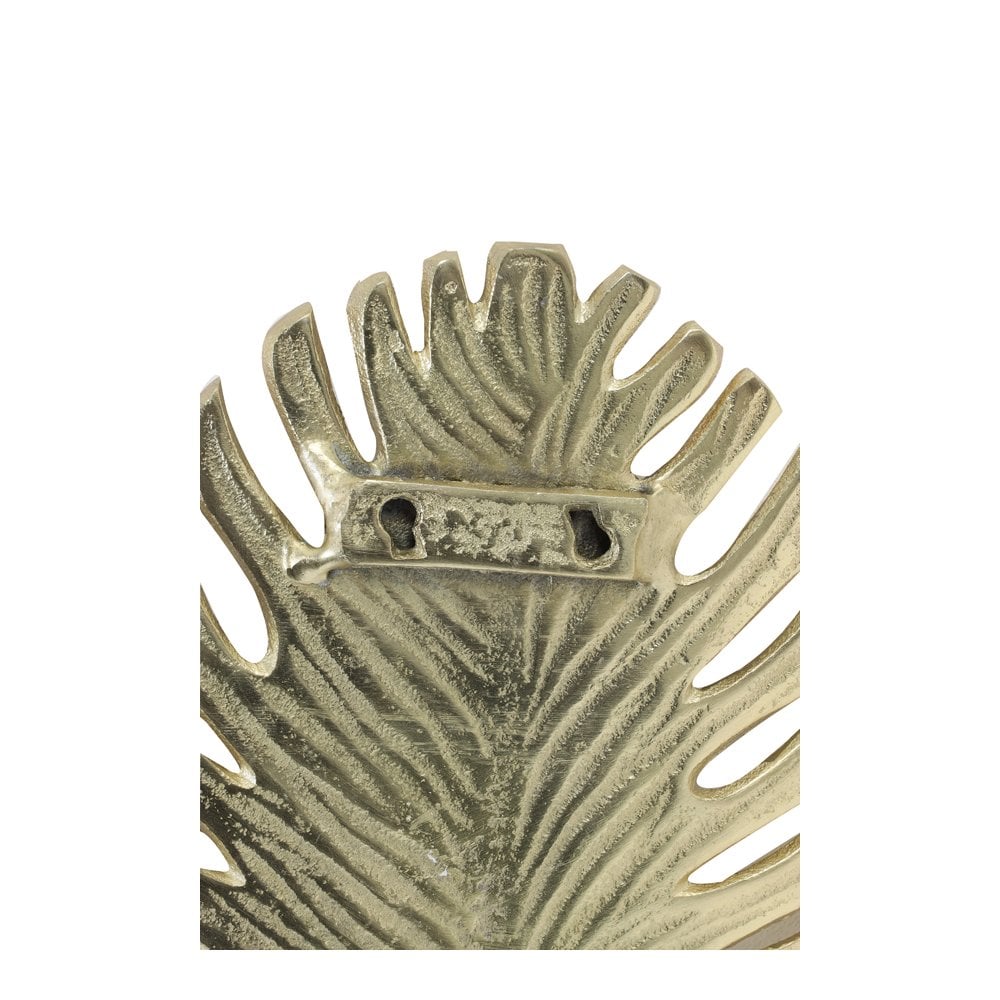Golden Leaf Metal Wall Art - 32x40cm Home Decor Ornament