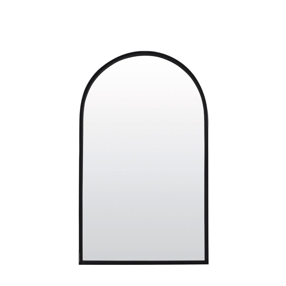 Elegant Feres Matte Black Wall Mirror 90x5x150cm