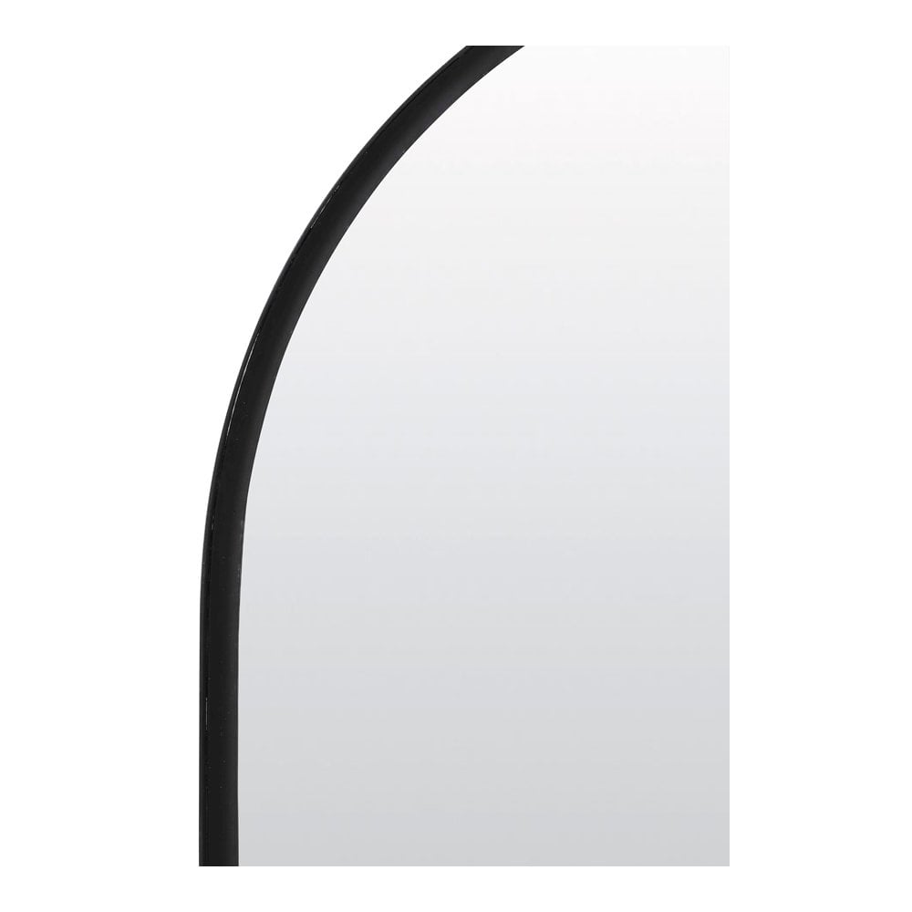 Elegant Feres Matte Black Wall Mirror 90x5x150cm