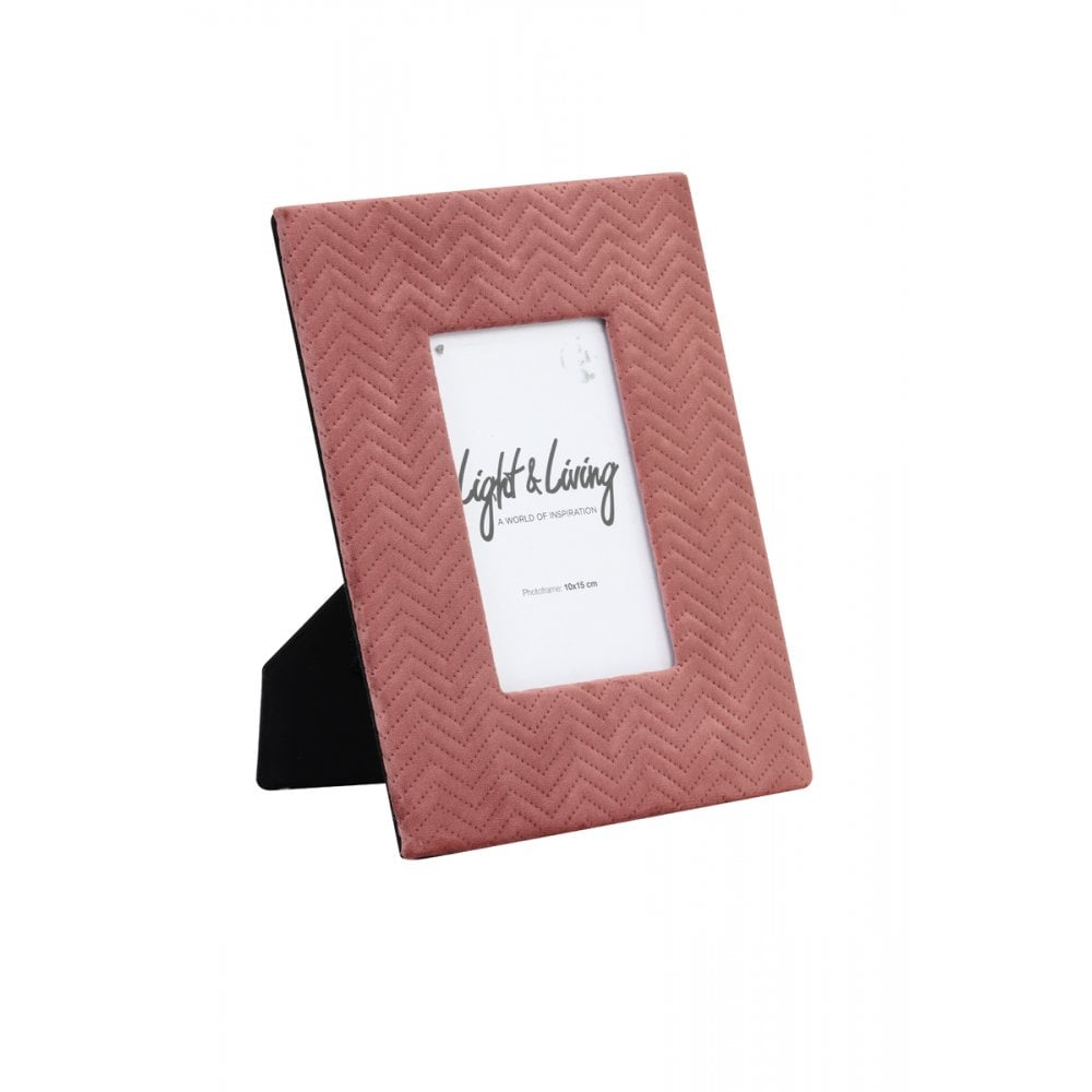 Velvet Dark Pink Rectangle Photo Frame 10x15cm