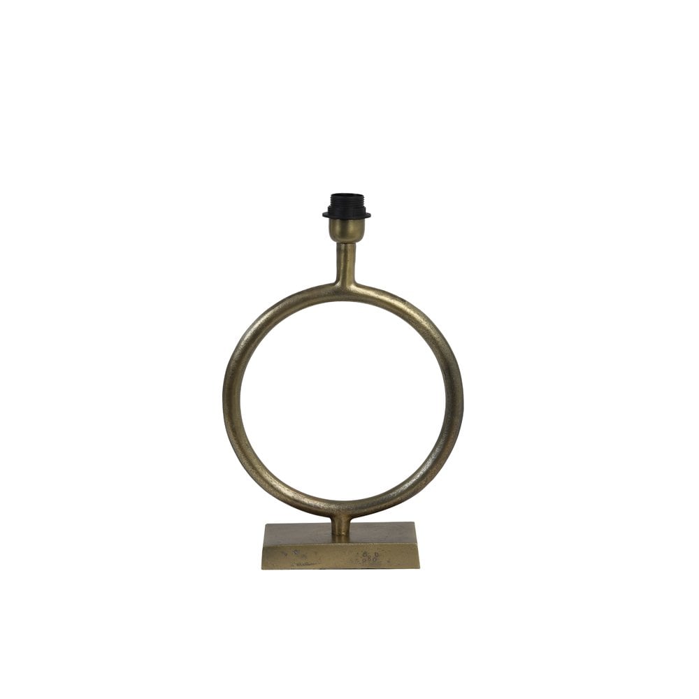 Antique Bronze Liva Lamp Base, 30x12.5x42cm, Round Brass Design