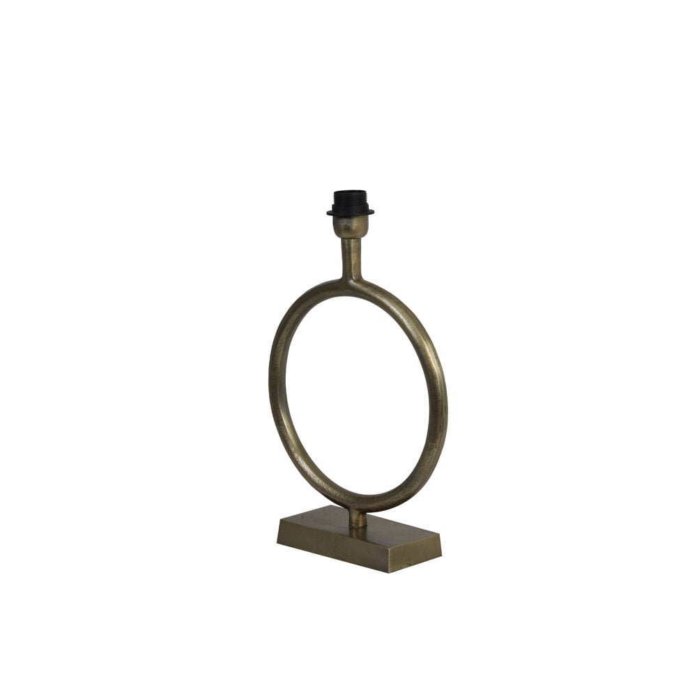 Antique Bronze Liva Lamp Base, 30x12.5x42cm, Round Brass Design
