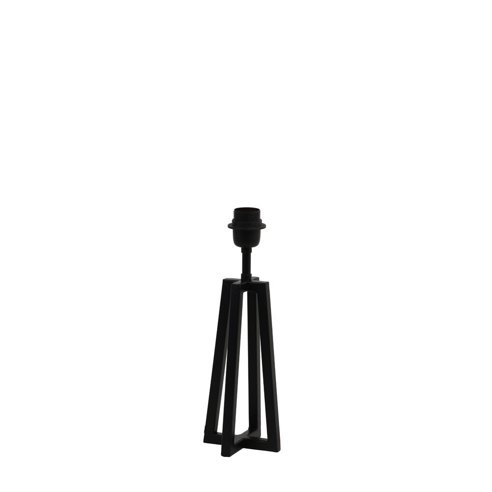 Sleek Miley Square Lamp Base in Matt Black Finish