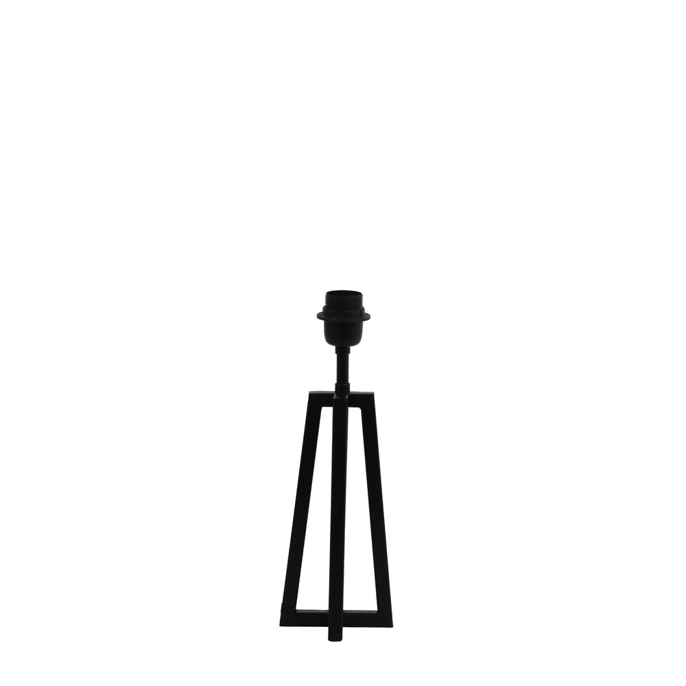 Sleek Miley Square Lamp Base in Matt Black Finish