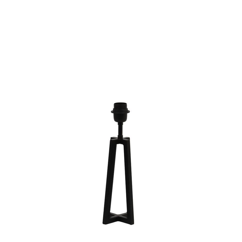 Sleek Miley Square Lamp Base in Matt Black Finish