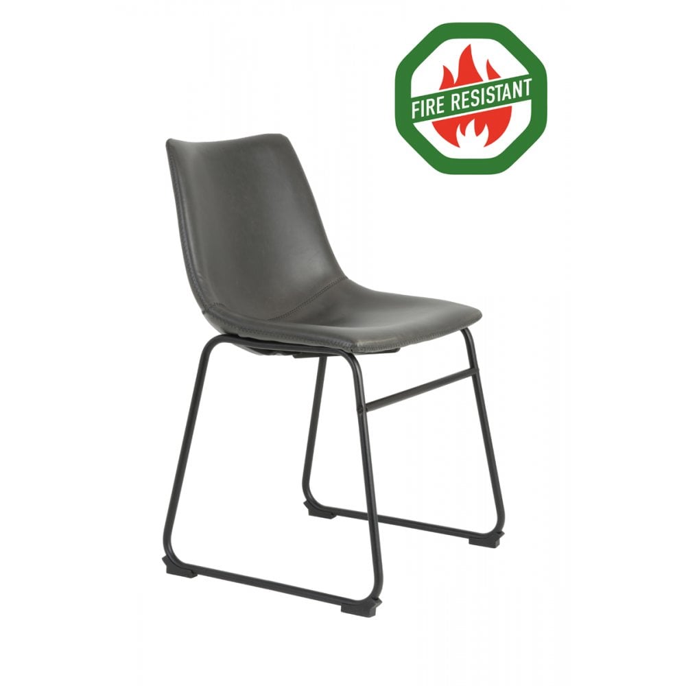 Jeddo Fr Gray Textile Dining Chair 55x45x79cm