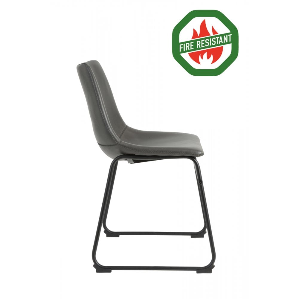 Jeddo Fr Gray Textile Dining Chair 55x45x79cm