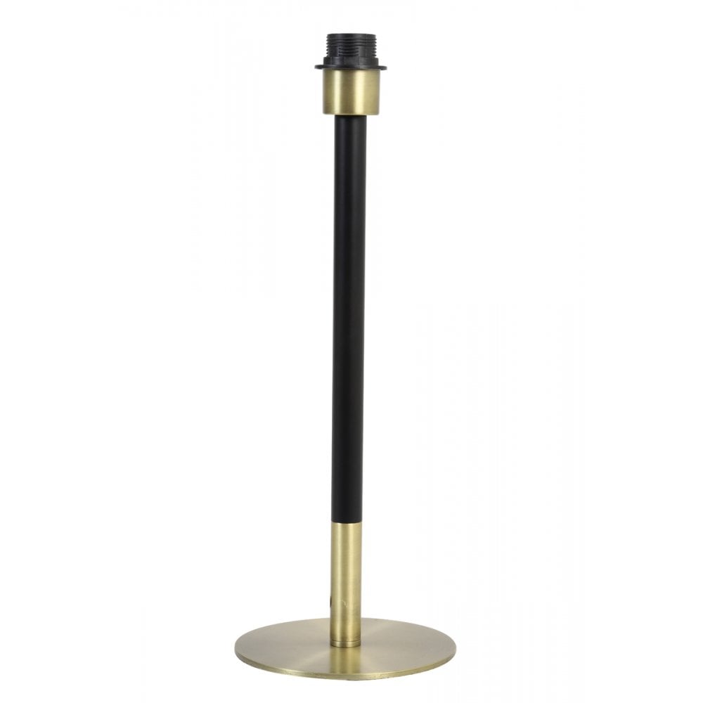 Rodrigo Antique Bronze and Matte Black Round Metal Lamp Base (18x37 cm)