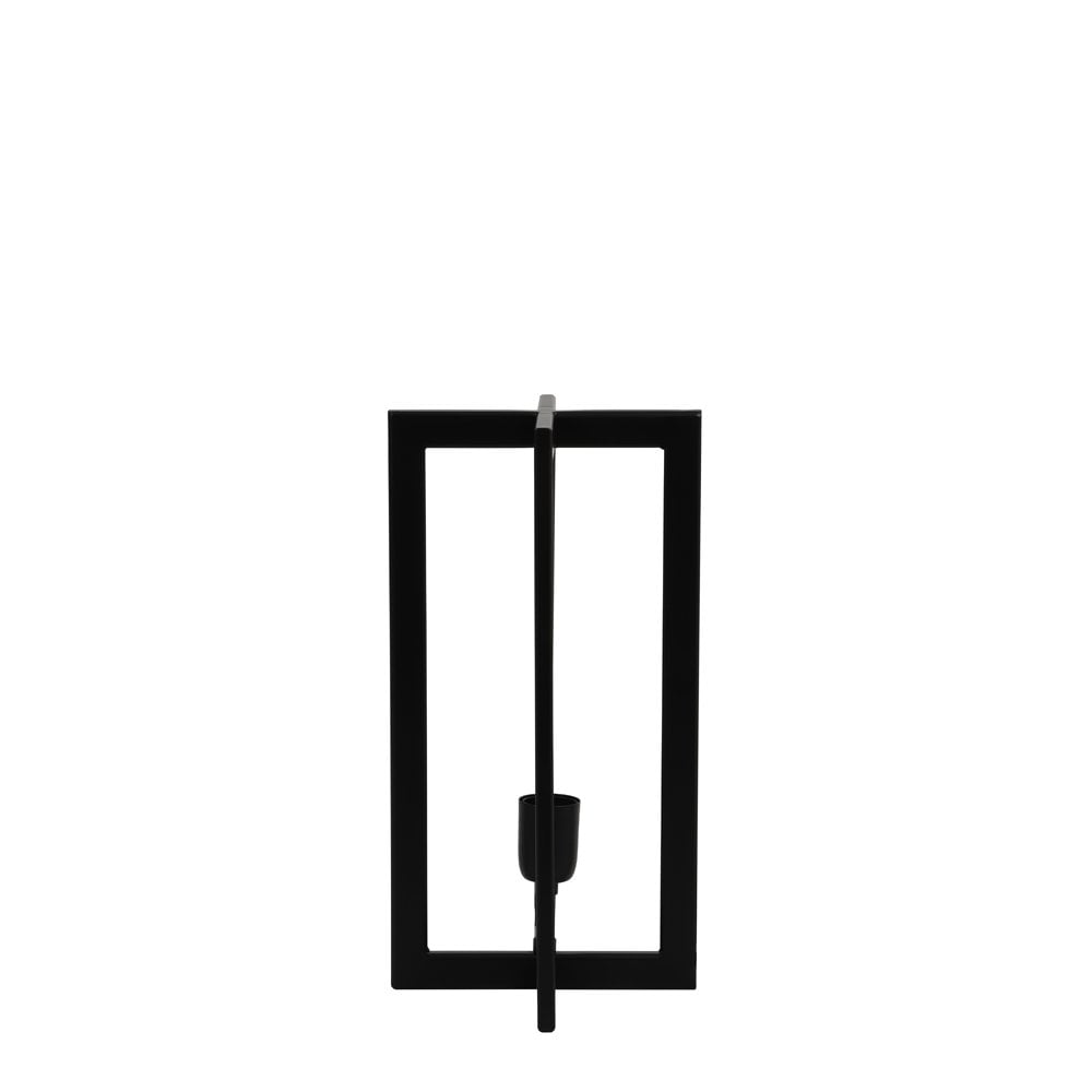 Sleek Mace Matte Black Metal Square Table Lamp 21x21x40cm