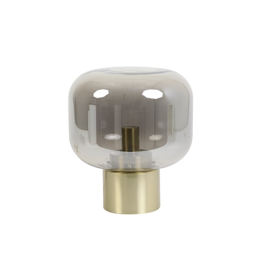 Arturan Brass and Smoke Glass Table Lamp - 29.5x46cm