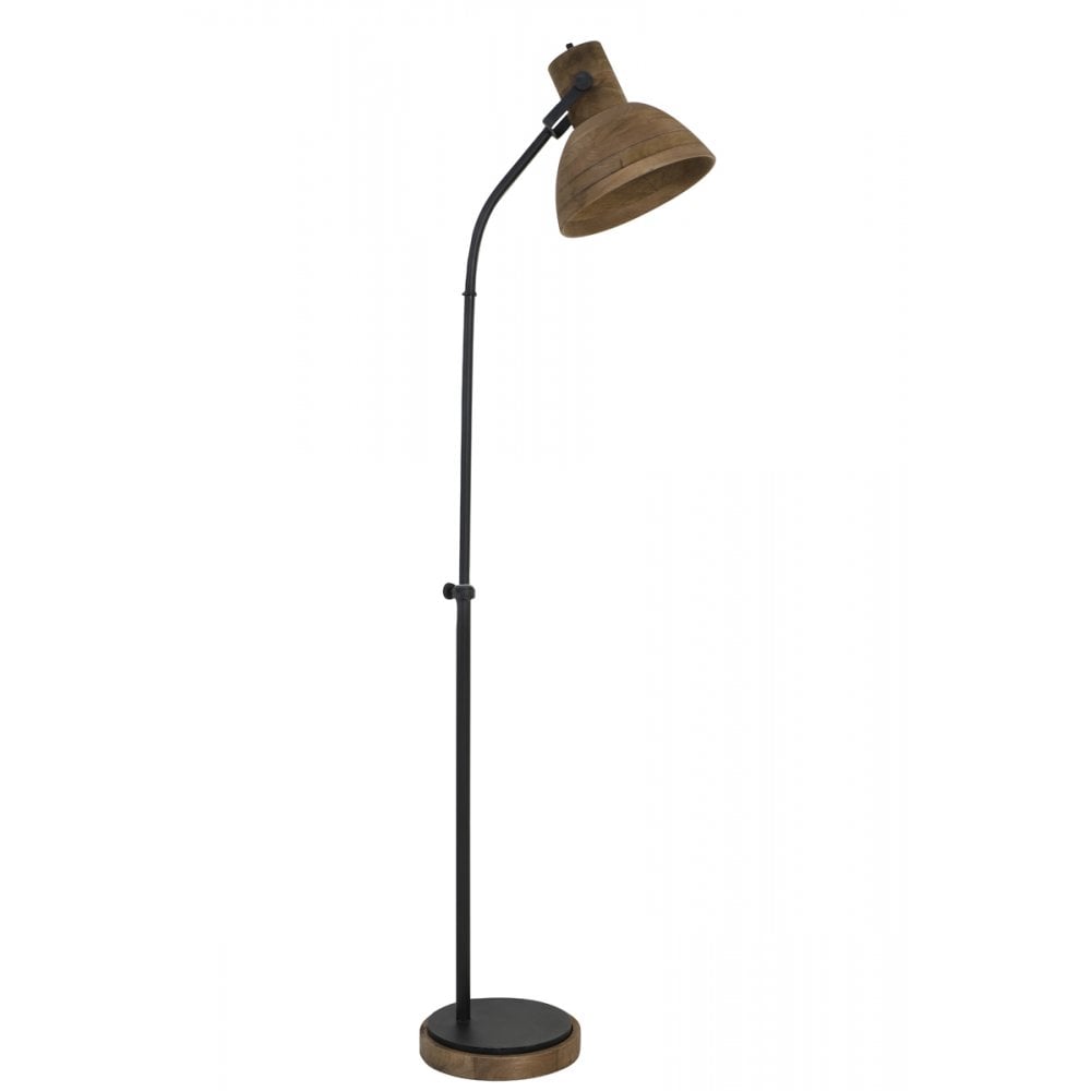 Imbert Dark Brown and Black Floor Lamp - 129cm