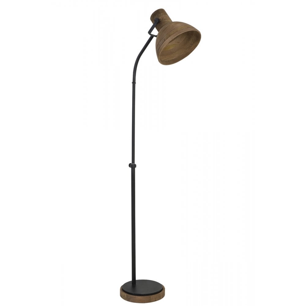 Imbert Dark Brown and Black Floor Lamp - 129cm