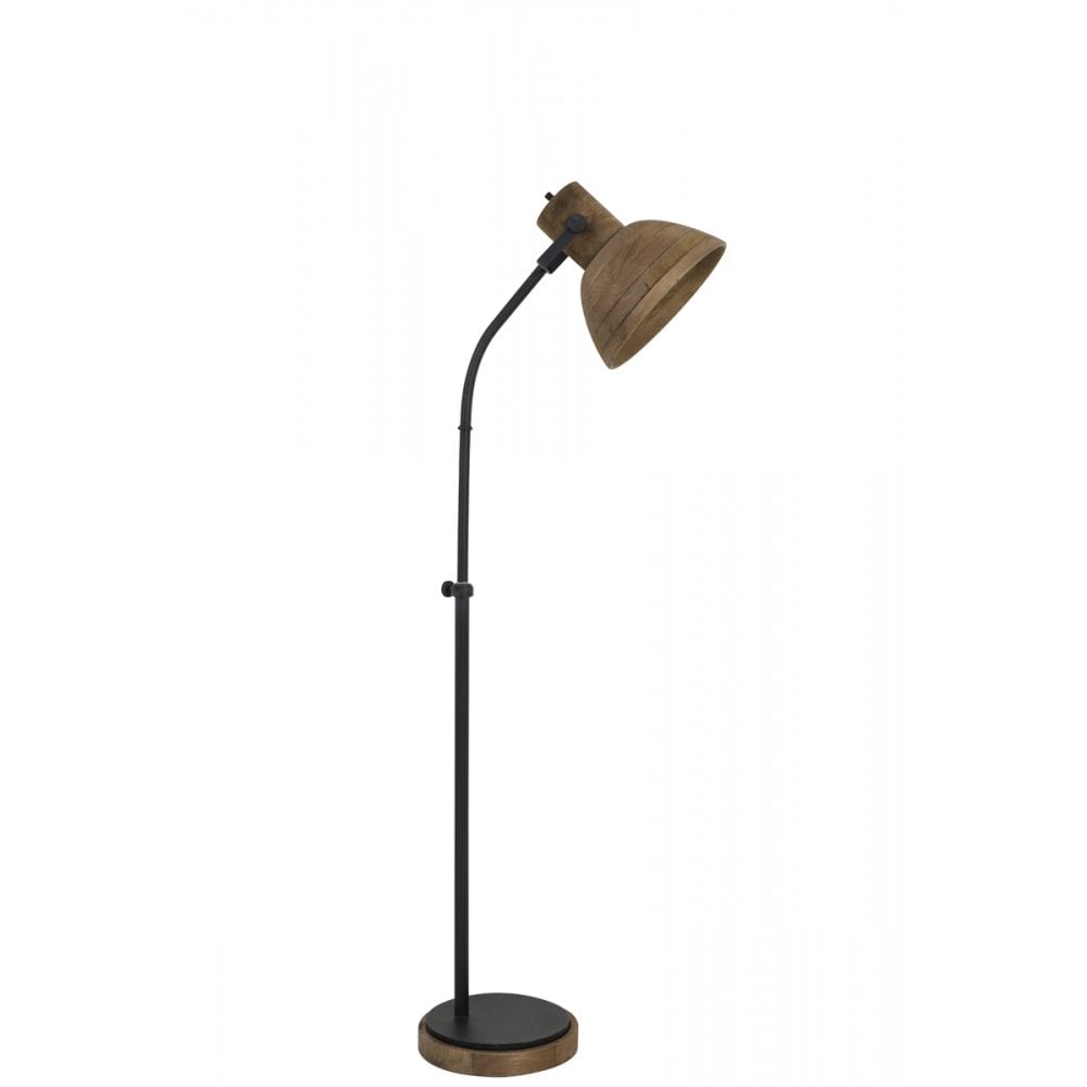 Imbert Dark Brown and Black Floor Lamp - 129cm