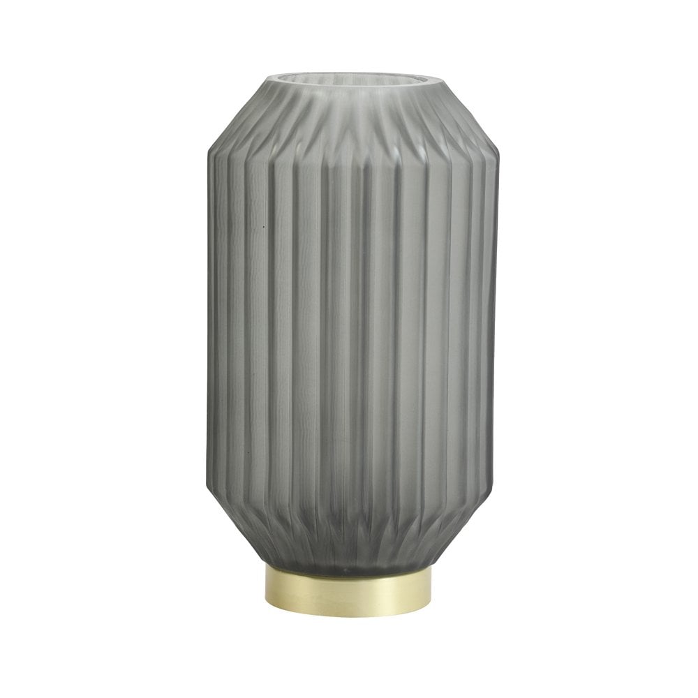 Ivory Olive Green Glass LED Table Lamp, 15x27cm, Battery Powered