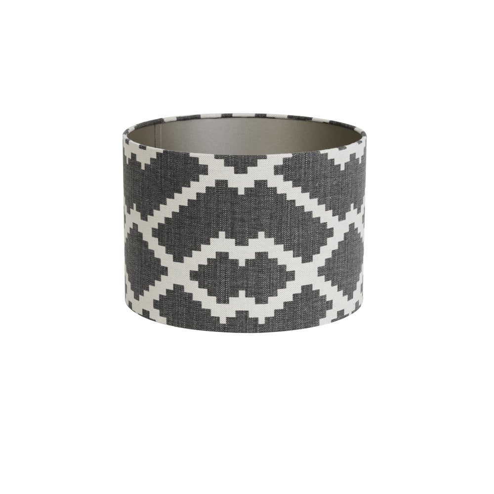Hamlin Grey Textile Cylinder Shade 50x50x38cm