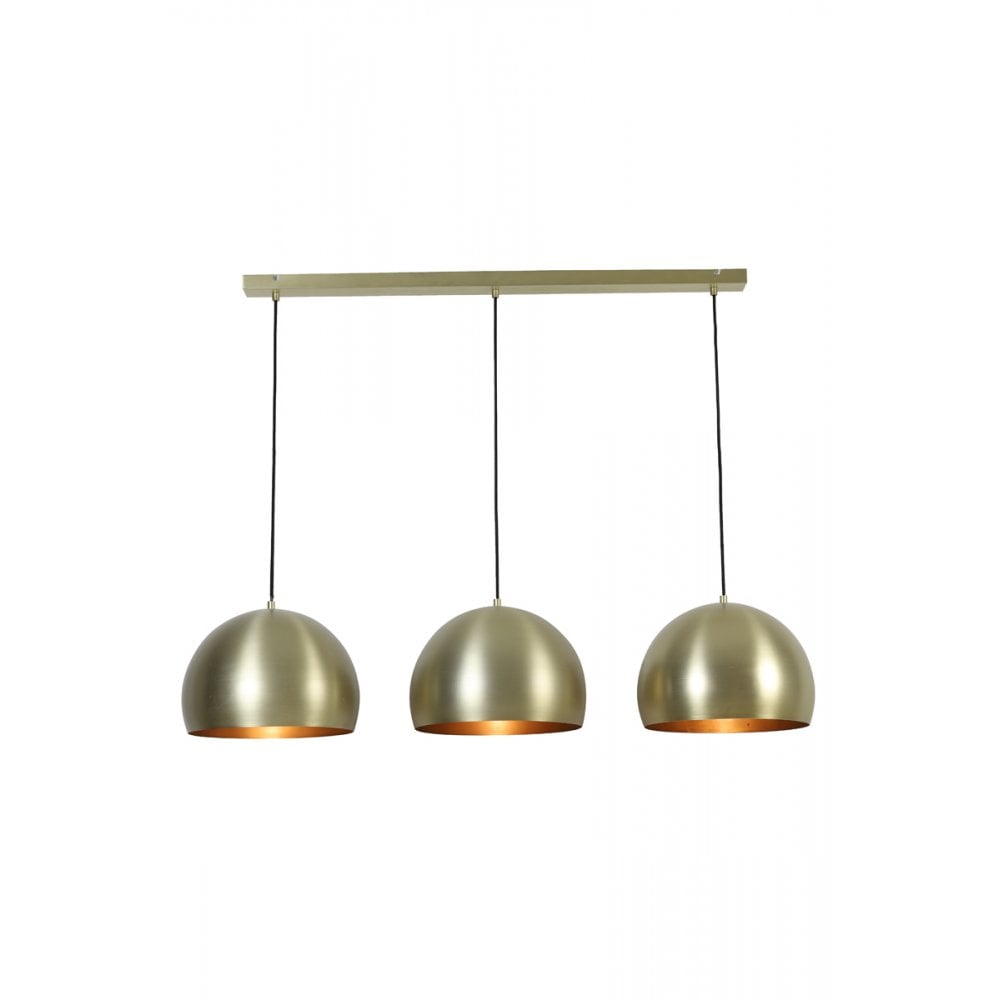 Antique Bronze Jaicey Triple Light Round Hanging Lamp 120cm