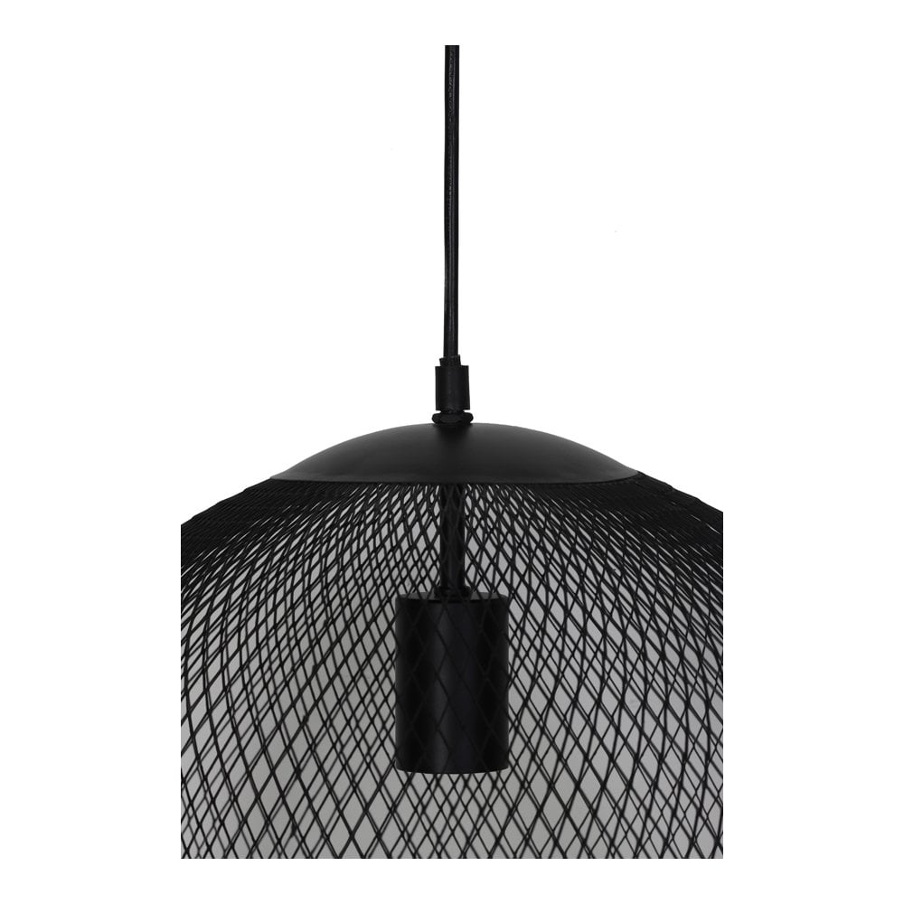 Reilley Matte Black Round Pendant Lamp 40x48cm