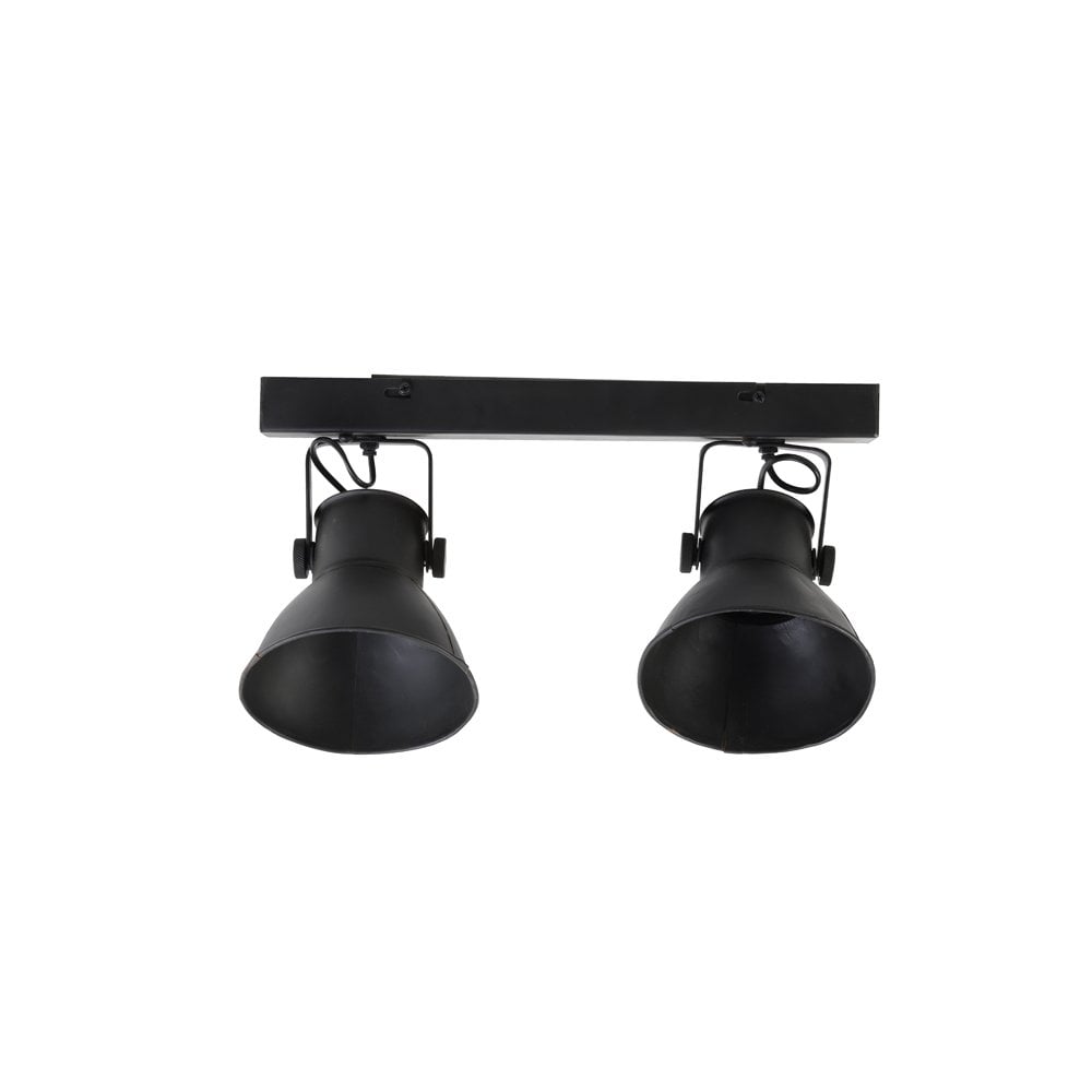 Eliano Dual Light Wall Fixture - Matte Black, 45x18x25cm