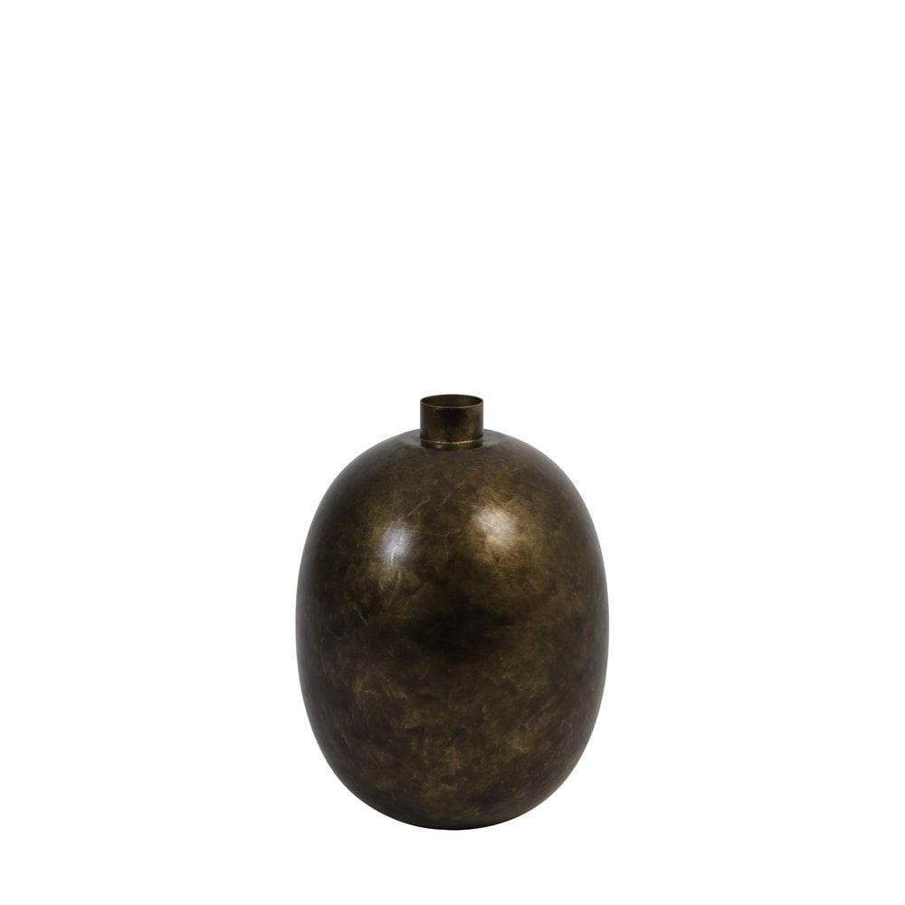 Burnished Bronze Binco Round Vase 23x30cm