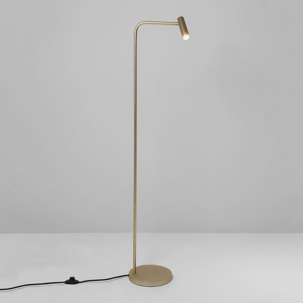 Elegant Matt Gold Enna LED Floor Lamp