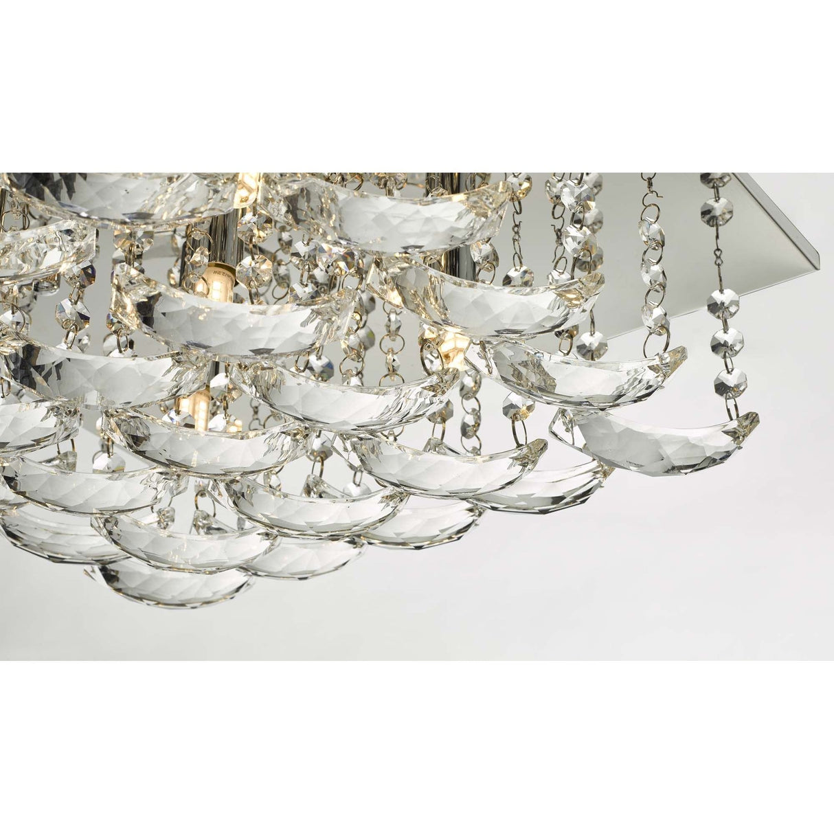 Orella 5 Light Flush Polished Chrome & Crystal